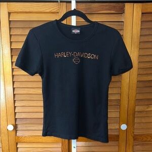 Harley Davidson Black Embellished Myrtle Beach Size XL